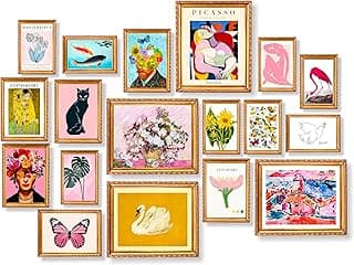dazongweihan 18 PCS Colorful Eclectic Wall Art Decor, Maximalist Wall Prints for Bedroom, Funky Posters for Room Aesthetic, Colorful Boho G...